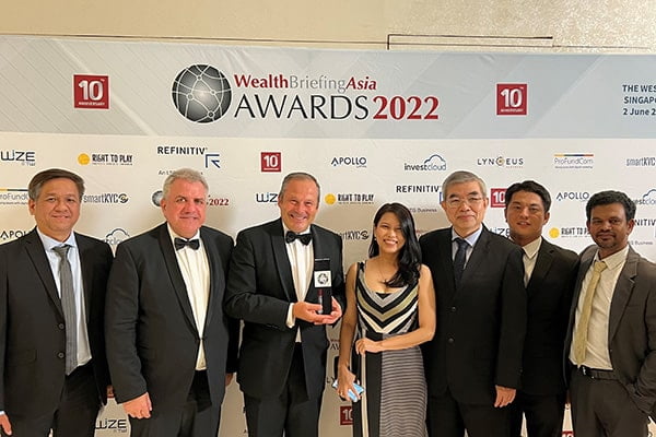 ERI awarded best “Core Banking Software (PAN-ASIA)” at the WEALTHBRIEFING ASIA AWARDS 2022