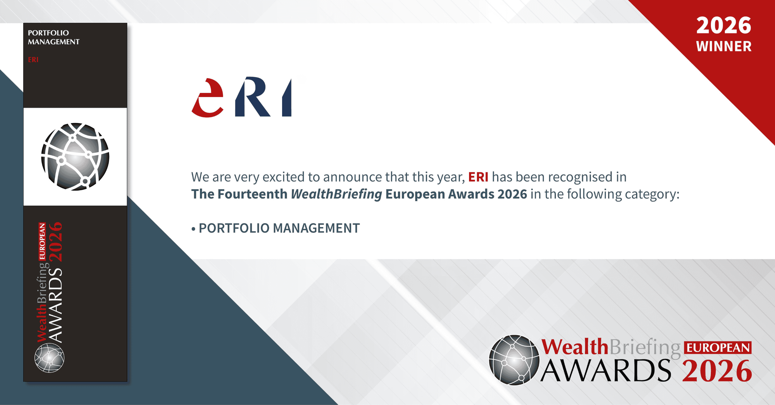 WealthBriefing Swiss Awards 2025 Banner - Compliance Solution - ERI